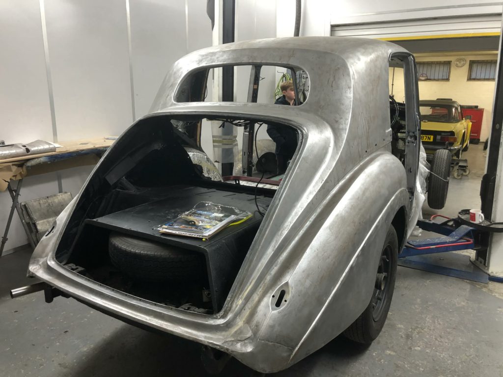 Once all the paint was removed from Beryl the Bentley R Type we discovered sections of the body not being up to the high standard the owner required.