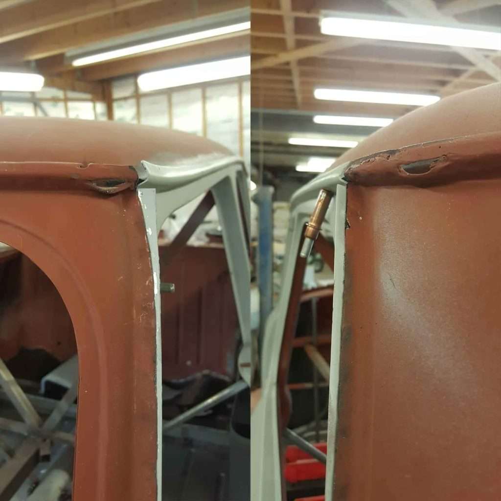 Restoring the 1969 Mini Cooper 998 MkII owned by Paul Davenport of Plastics4Performance. While the side panels from Mini Sport might not align perfectly with the front wing, fear not! We're on it, ensuring a flawless fit.