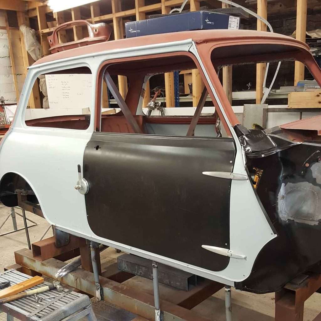 In our journey to restore the 1969 Mini Cooper 998 MkII owned by Paul Davenport of Plastics4Performance, we're in the midst of continuous fit checks. Every detail is examined to ensure a seamless and precise outcome.